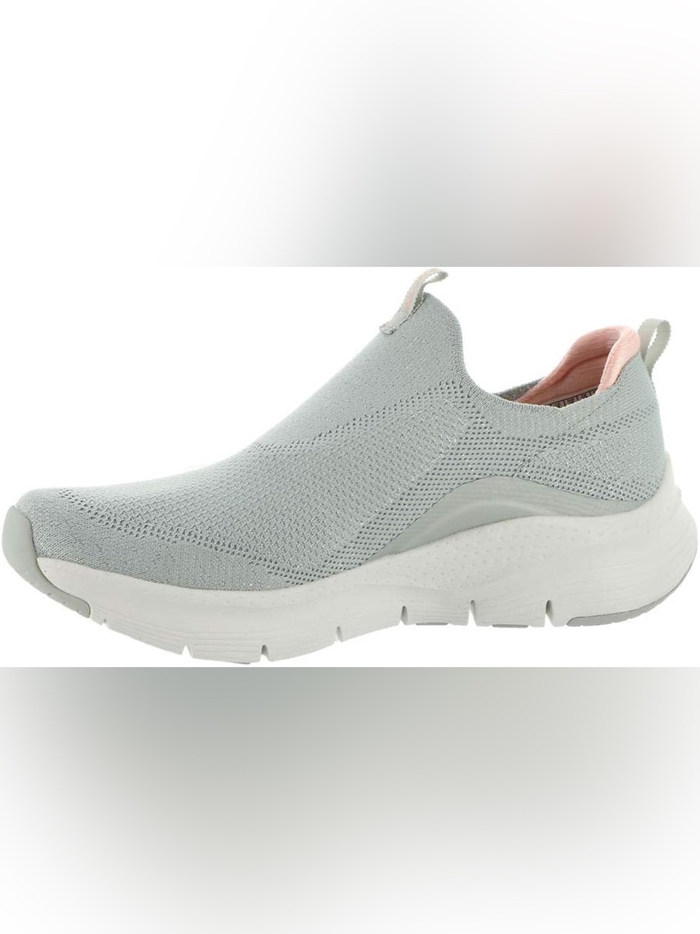 NEW! Women’s Skechers Arch Fit-Keep it Up Slip-On Knit Walking Sneaker Grey 9.5M